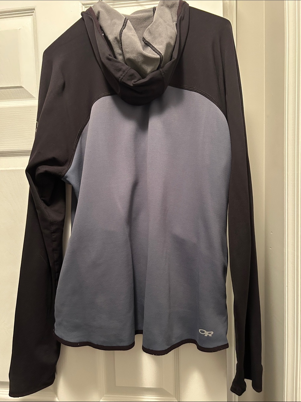 Outdoor Research Women’s Lightweight Hooded Full-Zip Jacket - Steel Blue/Black - Picture 4 of 4